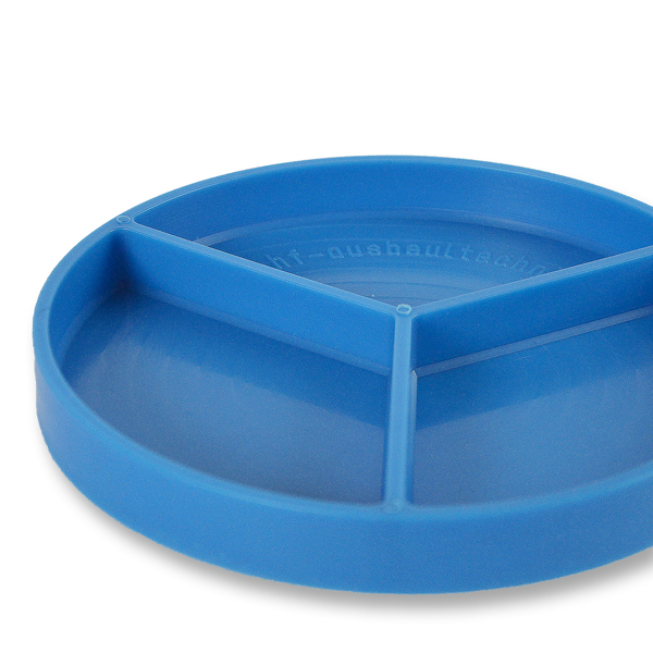 Silicone tray round with 3 compartments